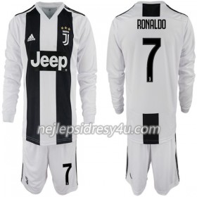 Fotbalový Dres Juventus Ronaldo 7 Dětské Domácí 2018/19 Dlouhý Rukáv